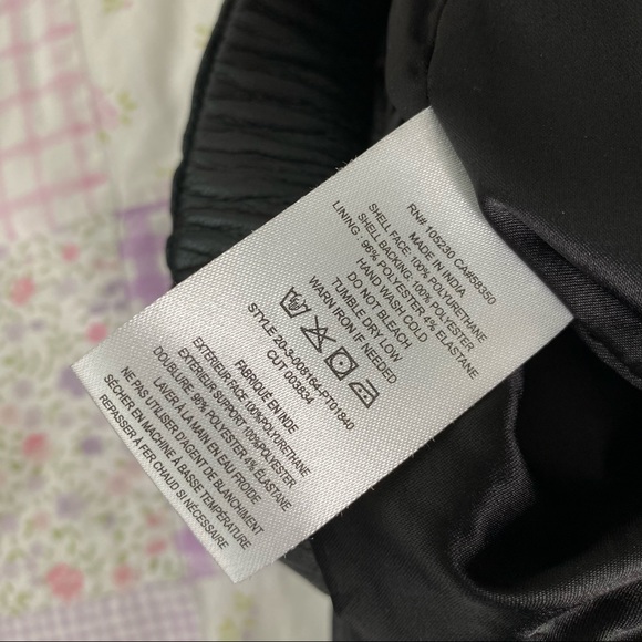 Joie Black Faux Leather Jogger Pants Size XL - Picture 6 of 7